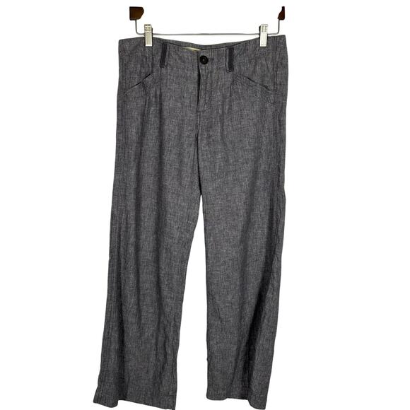 Pilcro and the Letterpress Linen Blend‎ Wide Leg Pants Gray Sz 8P Office Classic - Picture 1 of 8